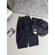 QCL1 charcoal blue baggy jeans (33032)