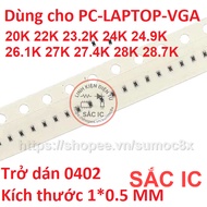 0402 paste value in 22K 23 24K 24 26 27K 27 28K 28