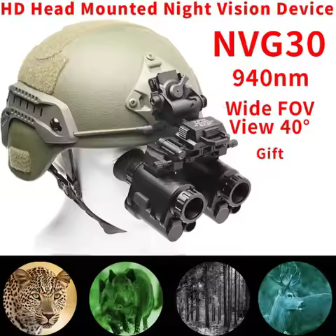 NVG30 Helmet 940nm IR Night Vision Monocular Telescope Wide View 40° NVG10 gen3 NVG3rd Hunting Digit