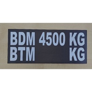 Sticker Lori BDM/BTM standard JPJ size （Ready stock 🔥& Fast Delivery⚡）