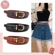 【READY STOCK AT MALAYSIA】Retro Belt Simple And Versatile Thin Belt Korean Jeans Belt Women's Decorat