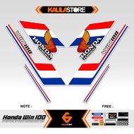 HONDA WIN STRIPING 22 MOTIF/ WIN 100 STICKER/ VIRAL WIN 100 VARIATION STICKER/ KAULADECAL/