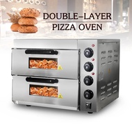 ☠ITOP Pizza Oven 20L Commercial Electric Convection Table Oven Double Layer Stainless Steel Brea ☾ⓛ