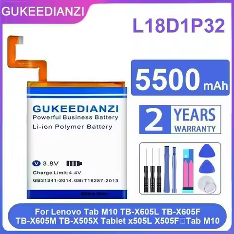 L18D1P32 Reliable Power Tablet Battery 5500Mah For Lenovo Tab M10 TB-X605L TB-X605F TB-X605M TB-X505