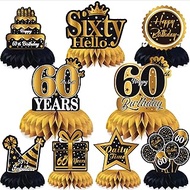 60th Birthday Table Decoration Birthday, 60th Decoration Birthday Man Honeycomb Centrepiece, Birthda