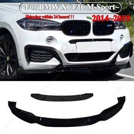 4Pcs Front Bumper Splitter Lip Spoiler Diffuser Bodykits For BMW X6 F16 M50i M50d xDrive35i 50i 30d 
