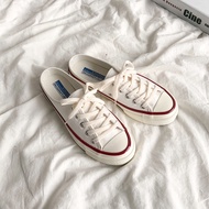 MISTERY รองเท้าผ้าใบ เปิดส้น รุ่น RAINBOW สีขาว(MIS-203)