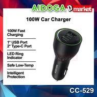 AIDOGA CC-5291 100W Car Charger Smart Charger 100W Fast Charging Car Charger Aidoga Car Charger Aido
