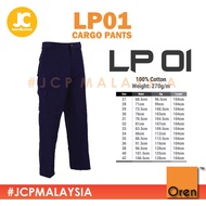 OREN SPORT Unisex Cargo Pants Seluar Kerja Worker Long Pant - Navy LP01
