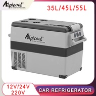 ❄️Car Refrigerator Alpicool 12V/24V Compressor Portable Small Freezer Home Camping 220V Ice Box Mini