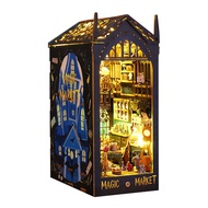 P.K.YO-DIY Book Nook Miniature Kits for Adults 3D Wooden Puzzle Miniature House Kit for Book Nook Sh