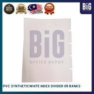 【READY STOCK】5 WHITE PLASTIC SYNTHETIC INDEX DIVIDER | PVC 5 INDEX WHITE | 5 SYNTHETIC INDEX DIVIDER