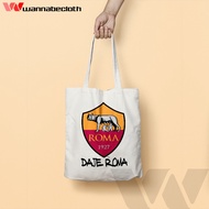 AS Roma Tote Bag Custom Ball Tote Bag Single Gift Souvenir Tote Bag Blacu AS Roma