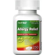 HealthA2Z® Allergy Relief | Cetirizine 10mg | All Day Allergy Relief | Indoor & Outdoor | Relief fro