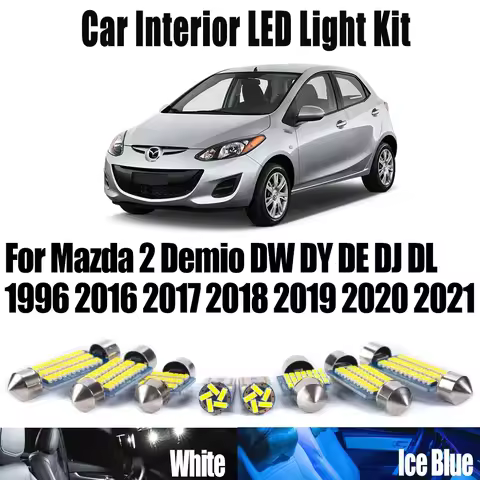 Canbus Car Accessories LED Interior Map Dome Light Reading Bulbs Kit For Mazda 2 Demio DW DY DE DJ D