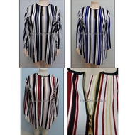MBS 1905 Women Blouse Zip Labuh Berjalur Plus Size 42 - 52