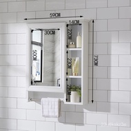 🐘Bathroom Mirror Cabinet Wall-Mounted Mirror Box with Shelf Bathroom Cosmetic Mirror Waterproof Storage Cabinet Bathroom