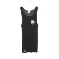 【二手】Chrome Hearts 馬蹄鐵TOP十字紋棉質背心 男士TOPA