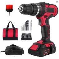 Cordless Drill Driver,  20V Cordless Electric Drill Driver with 1Pcs Li-Ion Batteries, Speed Drill Driver 1H Fast Charger TOP1202