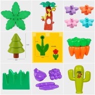 Compatible with Lego Duplo Diy Tree Flower Grass Large Particle Building Blocks Children Toys Lego P