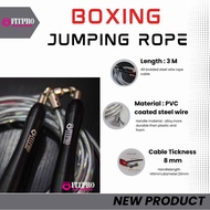 FItpro Boxing Jumping Rope, Length : 3 M, Cable Tickness : 8mm, เชือกกระโดดนักมวย Aluminum Speed Jumping Skipping  Alu