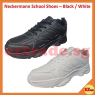 Neckermann Shoe laces Childrens School Shoes with Memory Foam insoles - Black / White - 9277