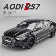 奧迪rs7車 模型黑武士汽車模型仿真　rs6合金跑車　男孩玩具車 跑車模型 仿真
