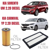 FILTER SET KIA SORENTO UM 2.2D DIESEL CARNIVAL YP 2.2 DIESEL ENGINE OIL FILTER AIR FILTER PENAPIS AN
