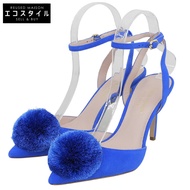 Kate Spade AMOUR POM Suede Pumps, Unused, Women's Size 5.5B (Pre-owned)