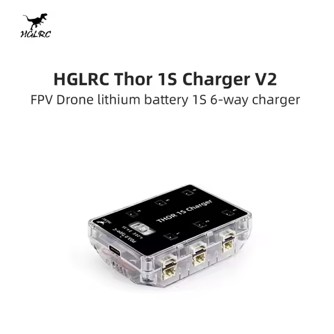 1S 6-way parallel charging board LIPO/LIHV charger HGLRC Thor 1S Charger V2 compatible with PH2.0 BT