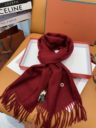 💎品質保障💎Loro piana 經典 “ 水波紋 ” 素色羊絨圍巾尺寸：30:180cm