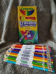 二手Crayola 24色可擦色鉛筆