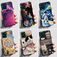 Casing For Nokia HMD Pulse Pro / HMD Pulse / HMD Pulse+ Case Aesthetic Cute Cat Astronaut Black Matt