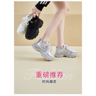 ins Korean Version Daddy Shoes Female 2025 Autumn Student Running Sports Thick-Soled Heightening Cas