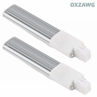 PINCHMY 2 Pack LED Bulb, G23/GX23 AC 85-265V LED Tube Light, Energy Saving 6W 600LM CRI 80+ PL Horiz