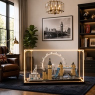 LEGO 21034 London Skyline Display Case | Acrylic LED Lights Dustproof Transparent Display Box for Co