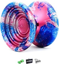 YoyoFactory Bullseye Yo-Yo Galaxy (DNA Tricks, Metal Yoyo, Cord, Ball Bearing & Instructions Include
