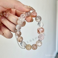 Natural Crystal Cherry Blossom Agate Bracelet Original Design Agate Four-leaf Clover Fashion Fresh C