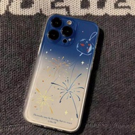 Blue Fireworks Fish Suitable for Apple 16 Phone Case iphone17 New Style 15promax Case 14pro Lens 15 