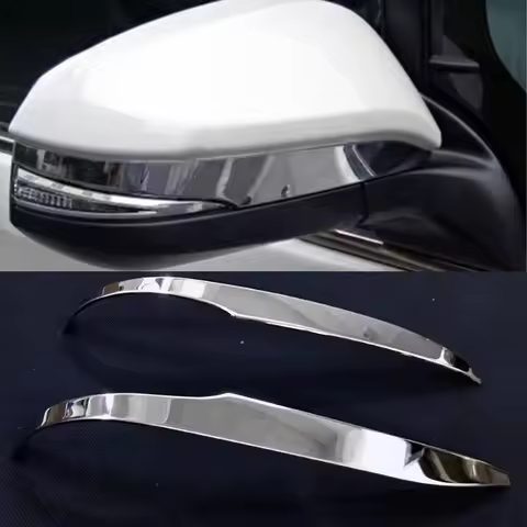 For TOYOTA NOAH/VOXY 2014-2017 Stainless Steel Rearview Mirror Garnish Cover Car Styling Trim Decora