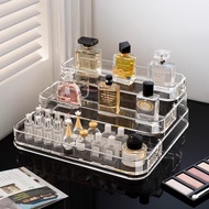 Perfume & Skincare Organizer - 3-Tier Stepped Acrylic Display Stand, Light Luxury