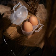 2 Grid Camping Egg Container Shockproof Egg Protection Box Egg Storage Box Crisper Egg Tray Holder for Camping Picnic