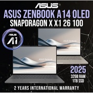 2025 ASUS ZENBOOK A14 OLED | Snapdragon® X X1 26 100 | 14.0" WUXGA 2K OLED | 32GB Ram & 1TB SSD | 0.
