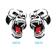 Decal Gorila kingkong trang trí xe bao ngầu .. Số lượng : 1 đôi ( dán 2 bên)