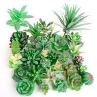 (JIE YUAN)พืชอวบน้ำประดิษฐ์สีเขียว,ดอกไม้สำหรับการจัดดอกไม้ในบ้านอุปกรณ์เสริมในห้องน้ำต้นไม้เทียม-AliExpress