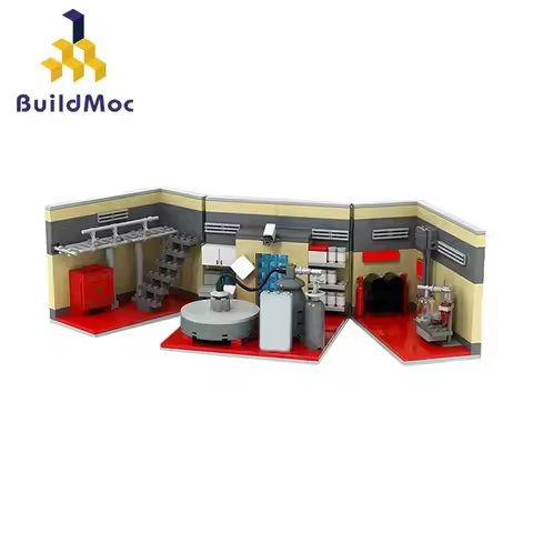 BuildMoc American TV Show Classic Breaking Bad Laboratory Building Blocks Kit Lab House Bricks Idea 