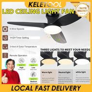 Ceiling Fan Cooling Fan 3-color light With Light 6 Speed Fan APP Phone Control kipas lampu siling ki