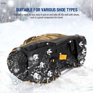 Crampons Ice Cleats 8 Point Cleats Non-Slip Overshoe Rubber Anti Slip Crampons for Shoes and Boots s