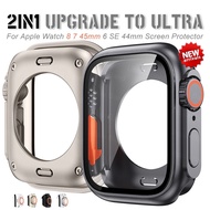 Change to Ultra Cover For IWatch 9 8 7 45mm 2IN1 Upgrade To Ultra For iWatch 6 SE 44mm Full Coverage