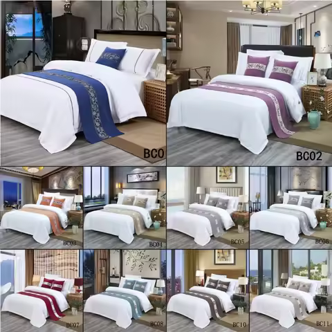 European Style Bed Runners Luxury Embroidery Bed Flag Throw Runner Wedding Room Hotel Home Decoratio